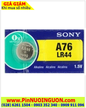 Pin đồng hồ A76-LR44; Pin Sony A76-LR44 alkaline 1.55v _Made in Indonesia _1viên